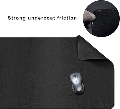 CENNBIE Leather Desk Mat, Extra Large Desk pad, Desk mats on top of desks, 51.2" x 23.6" XXXL Large Mouse Pad for Office and Home (Black) | Desk Pads Blotters - TrueDesk