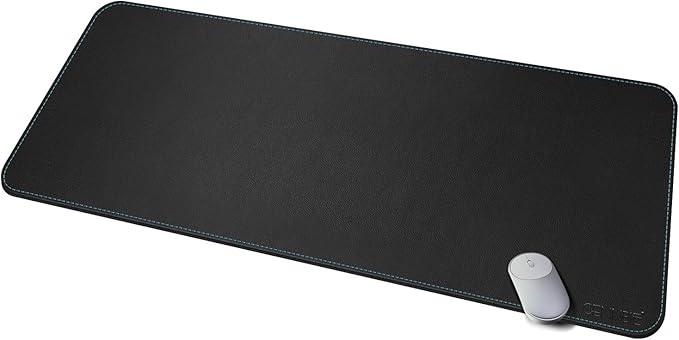CENNBIE Leather Desk mat Protecter 47.2X19.6in Super Large, PU Leather Desk Mat Blotters Organizer with Comfortable Writing Surface(Black) | Desk Pads Blotters - TrueDesk