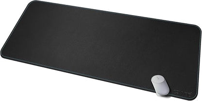 CENNBIE Leather Desk mat Protecter 47.2X19.6in Super Large, PU Leather Desk Mat Blotters Organizer with Comfortable Writing Surface(Black) | Desk Pads Blotters - TrueDesk