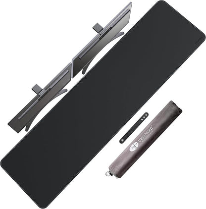 CENNBIE Leather Desk Mat Protector, 59" x 16" Extra Large Office Desk Pad Mat for Full Desk, Computer Desk Mat on top of desks - Oversized Large Mouse Pad (Black) | Desk Pads Blotters - TrueDesk