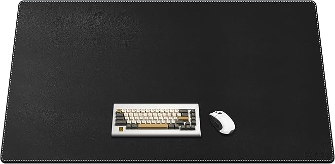 CENNBIE Leather Desk Pad Large, 55.1" x 27.5" Desk Mat Blotter Protector, Extended Non - Slip Mouse Pad, Waterproof PU Leather Desk mat for Desktop Office and Home (Black) | Desk Pads Blotters - TrueDesk