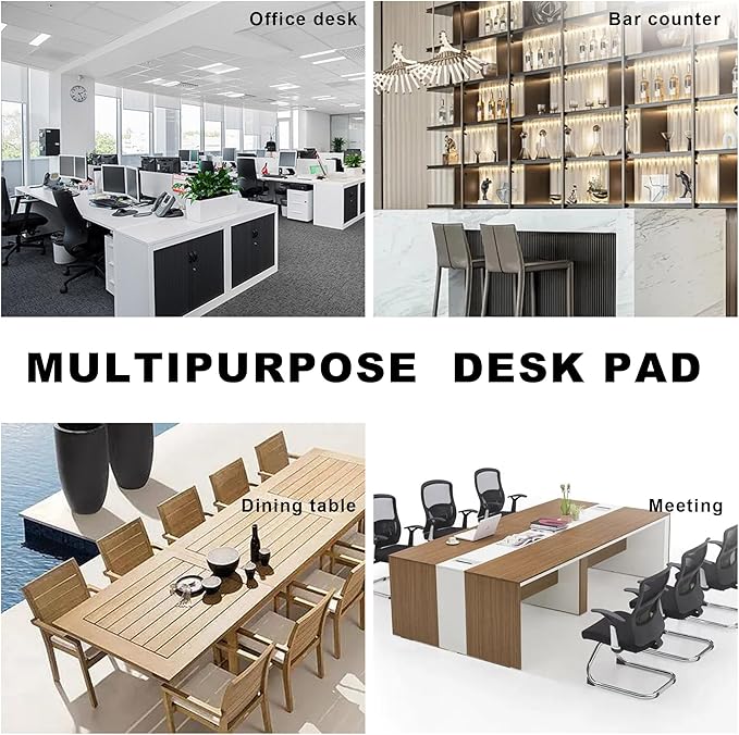 CENNBIE Leather Desk Pad Large, 71" x 27.5" Desk Mat Blotter Protector, Extended Non - Slip Mouse Pad, Waterproof PU Leather Desk mat for Desktop Office and Home (Black) | Desk Pads Blotters - TrueDesk