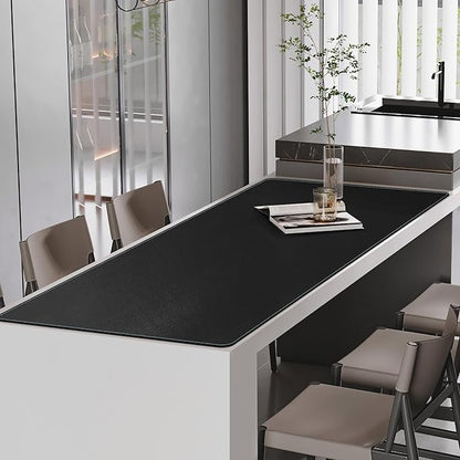 CENNBIE Leather Desk Pad Large, 71" x 27.5" Desk Mat Blotter Protector, Extended Non - Slip Mouse Pad, Waterproof PU Leather Desk mat for Desktop Office and Home (Black) | Desk Pads Blotters - TrueDesk