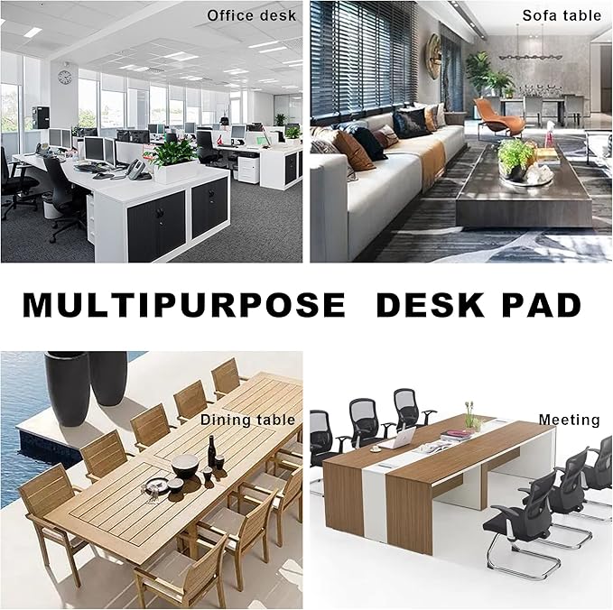 CENNBIE MAX200 78.7" x 39.4" Leather Desk Mat, Extra Large Desk Pad Blotter Protector, Extended Table Pad, Waterproof PU Leather Desk Mat on top of desks Large for Office and Home (Brown) | Desk Pads Blotters - TrueDesk