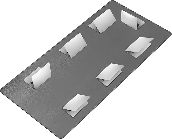 CENNBIE MAX200 78.7" x 39.4" Leather Desk Mat, Extra Large Desk Pad Blotter Protector, Extended Table Pad, Waterproof PU Leather Desk Mat on top of desks Large for Office and Home (Grey) | Desk Pads Blotters - TrueDesk
