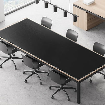 CENNBIE MAX220 86.6" x 39.4" Leather Desk Mat Protector, Extra Large Leather Desk Pad for Full Desk - XXL Super Large Mouse Pad (Black) | Desk Pads Blotters - TrueDesk