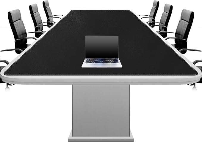 CENNBIE MAX220 86.6" x 39.4" Leather Desk Mat Protector, Extra Large Leather Desk Pad for Full Desk - XXL Super Large Mouse Pad (Black) | Desk Pads Blotters - TrueDesk
