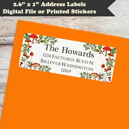 Christmas Return Address Labels Personalized - Custom Return Address Labels, Set of 250 - 500 Mailing Labels, Self Adhesive Rectangle Labels for Envelopes | Address Labels - TrueDesk