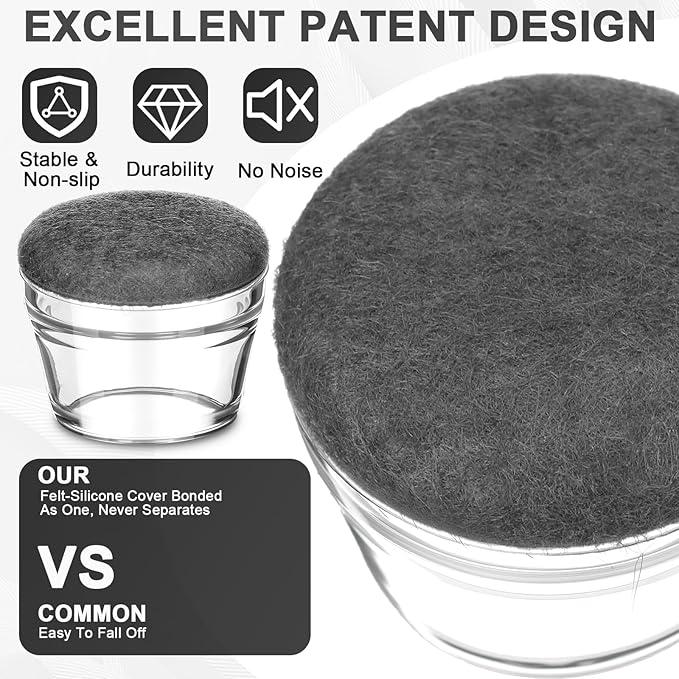Chunful 32 Pcs Chair Leg Floor Protectors TPE Classroom Chairs & Desks Leg Covers with Quiet Felt Sliders Prevent Floor Scuffs & Scratches Desks Foot Caps Pads Teacher Classroom Supplies (Dark Gray) | Home Office Desk Chairs - TrueDesk