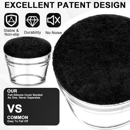 Chunful 32 Pcs Chair Leg Floor Protectors TPE Classroom Chairs & Desks Leg Covers with Quiet Felt Sliders Prevent Floor Scuffs & Scratches Desks Foot Caps Pads Teacher Classroom Supplies (Black) | Home Office Desk Chairs - TrueDesk