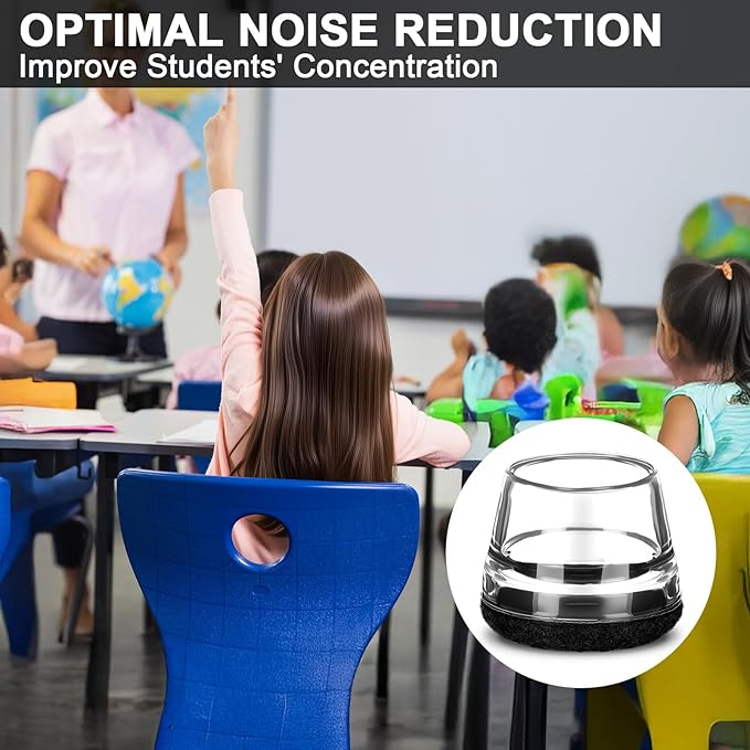 Chunful 32 Pcs Chair Leg Floor Protectors TPE Classroom Chairs & Desks Leg Covers with Quiet Felt Sliders Prevent Floor Scuffs & Scratches Desks Foot Caps Pads Teacher Classroom Supplies (Black) | Home Office Desk Chairs - TrueDesk