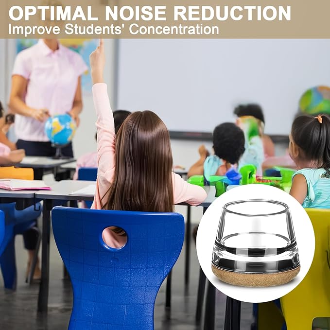 Chunful 32 Pcs Chair Leg Floor Protectors TPE Classroom Chairs & Desks Leg Covers with Quiet Felt Sliders Prevent Floor Scuffs & Scratches Desks Foot Caps Pads Teacher Classroom Supplies (Beige) | Home Office Desk Chairs - TrueDesk