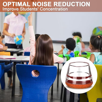 Chunful 64 Pcs Chair Leg Floor Protectors TPE Classroom Chairs & Desks Leg Covers with Quiet Felt Sliders Prevent Floor Scuffs & Scratches Desks Foot Caps Pads Teacher Classroom Supplies (Brown) | Home Office Desk Chairs - TrueDesk
