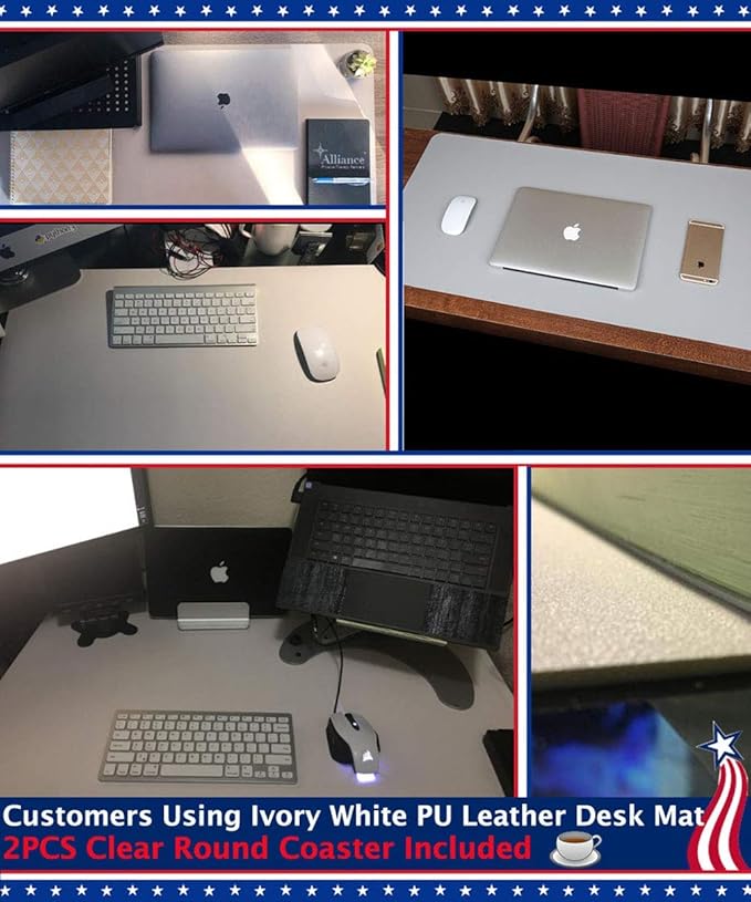 Clear Desk Pad Blotter Office Table Protector on Top of Desks for Laptop Computer Keyboard Desktop Plastic PVC Transparent Desk Writing Mat Organizer with Mouse Pad Non - Slip Waterproof 17 X 36 Inches | Desk Pads Blotters - TrueDesk