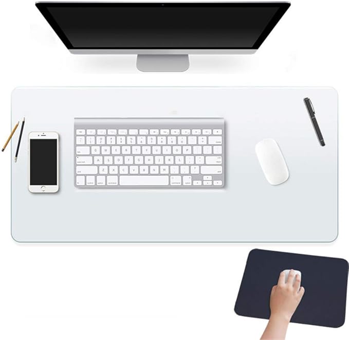 Clear Desk Pad Blotter on Top of Desks Office Table Protector Laptop Computer Keyboard Desktop Plastic PVC Transparent Non - Slip Desk Writing Mat Organizer Mouse Pad Included Waterproof 16 X 32 Inches | Desk Pads Blotters - TrueDesk