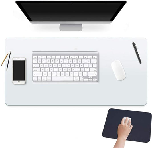 Clear Desk Pad Blotter on Top of Desks Office Table Protector Laptop Computer Keyboard Desktop Plastic PVC Transparent Non - Slip Desk Writing Mat Organizer Mouse Pad Included Waterproof 16 X 32 Inches | Desk Pads Blotters - TrueDesk