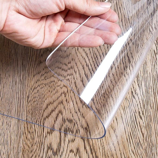 Clear Table Protector 29 x 59 Inch, 1.5mm Thick Plastic Table Cover, Waterproof PVC Clear Table Cover Protector, Desk Protector Mat, Writing Desk Pad for Desktop, Coffee & Dining Room Table | Table Pads - TrueDesk