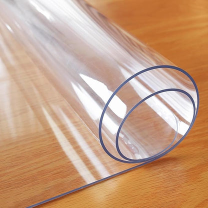 Clear Table Protector 46 x 96 Inch, 1.5mm Thick Plastic Table Cover, Waterproof PVC Clear Table Cover Protector, Desk Protector Mat, Writing Desk Pad for Desktop, Coffee & Dining Room Table | Table Pads - TrueDesk