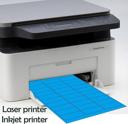 Colored Labels, 1''*2.625'', 8 Colors, 400 Labels, Permanent Adhesive, for Laser/Inkjet Printers | General - TrueDesk