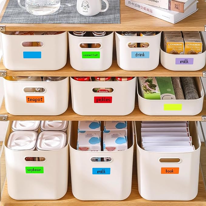Colored Labels, 1''*2.625'', 8 Colors, 400 Labels, Permanent Adhesive, for Laser/Inkjet Printers | General - TrueDesk