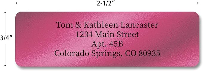 Colorful Images Metallic Rainbow Foil Rolled Return Address Mailing Labels with Dispenser, Customize with Name & Shipping Address, 500 Self Adhesive, Easy Peel Sticker Label Roll, 3/4" x 2 1/2" | Address Labels - TrueDesk