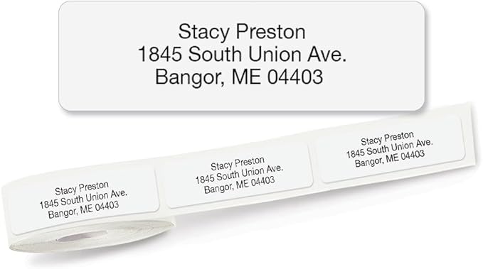 Colorful Images Solid Gloss White Rolled Return Address Mailing Labels with Dispenser, Customize with Name & Shipping Address, 500 Self Adhesive, Easy Peel Sticker Label Roll, 3/4" x 2 1/2" | Address Labels - TrueDesk