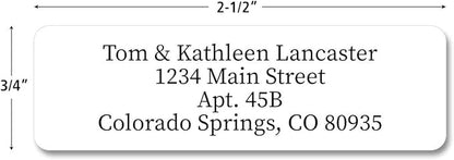 Colorful Images Transparent Clear Rolled Return Address Mailing Labels with Dispenser, Customize with Name & Shipping Address, 500 Self Adhesive, Easy Peel Sticker Label Roll, 3/4" x 2 1/2" | Address Labels - TrueDesk