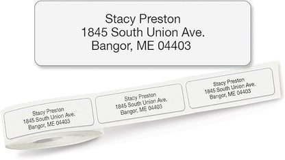 Colorful Images Transparent Clear Rolled Return Address Mailing Labels with Dispenser, Customize with Name & Shipping Address, 500 Self Adhesive, Easy Peel Sticker Label Roll, 3/4" x 2 1/2" | Address Labels - TrueDesk