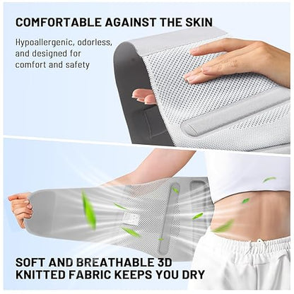 Comfortable Breathable Adjustable Back Brace - Size L(Belly 37.4 - 45.3 in),Featuring Adjustable Pressure Strap,4 Steel Stays,and Spring;Perfect for Office,Gym,and Driving. | Lumbar Supports - TrueDesk