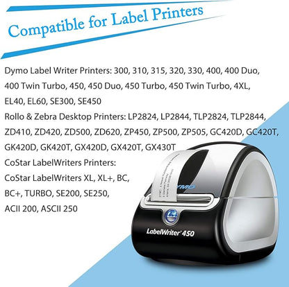 Compatible for DYMO 30256 Direct Thermal Shipping Labels 2 - 5/16" x 4" Perforated LW Large Mailing Address for Labelwriter 450, 450 Turbo, 4XL Printers - 10 Rolls/3000 Labels [NOT FIT 550 & 5XL] | All - Purpose Labels - TrueDesk