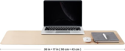 Cork Apricot Desk Mat - Dual - Sided Desk Pad for Office and Home - Desk Organization and Accessories - Ideal for Large Mouse Pad and Desk Mats on Top of Desks(36"x 17") | Desk Pads Blotters - TrueDesk