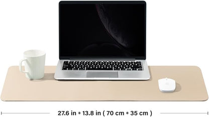 Cork Desk Mat - Dual - Sided Desk Pad for Office and Home - Desk Organization and Accessories - Ideal for Large Mouse Pad and Desk Mats on Top of Desks(Apricot,27.6"x 13.8") | Desk Pads Blotters - TrueDesk