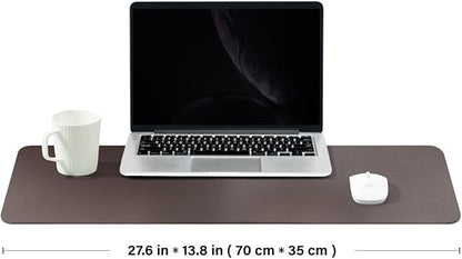 Cork Desk Mat - Dual - Sided Desk Pad for Office and Home - Desk Organization and Accessories - Ideal for Large Mouse Pad and Desk Mats on Top of Desks(Coffee,27.6"x 13.8") | Desk Pads Blotters - TrueDesk