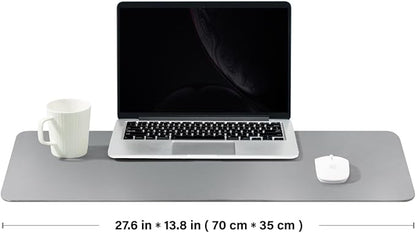 Cork Desk Mat - Dual - Sided Desk Pad for Office and Home - Desk Organization and Accessories - Ideal for Large Mouse Pad and Desk Mats on Top of Desks(Gray,27.6"x 13.8") | Desk Pads Blotters - TrueDesk