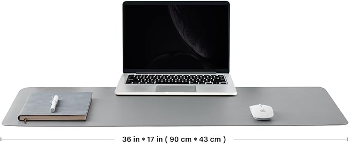 Cork Desk Mat - Dual - Sided Desk Pad for Office and Home - Desk Organization and Accessories - Ideal for Large Mouse Pad and Desk Mats on Top of Desks(Gray,36"x 17") | Mouse Pads - TrueDesk