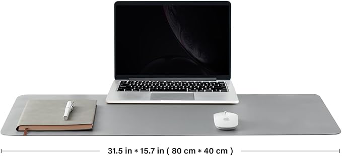 Cork Desk Mat - Dual - Sided Desk Pad for Office and Home - Desk Organization and Accessories - Ideal for Large Mouse Pad and Desk Mats on Top of Desks(Gray,80cmx 40cm) | Mouse Pads - TrueDesk