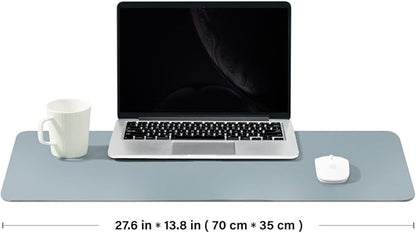 Cork Desk Mat - Dual - Sided Desk Pad for Office and Home - Desk Organization and Accessories - Ideal for Large Mouse Pad and Desk Mats on Top of Desks(Light Blue,27.6"x 13.8") | Desk Pads Blotters - TrueDesk
