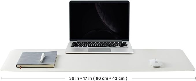 Cork Desk Mat - Dual - Sided Desk Pad for Office and Home - Desk Organization and Accessories - Ideal for Large Mouse Pad and Desk Mats on Top of Desks(White,90cmx 43cm) | Mouse Pads - TrueDesk