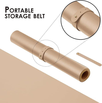 Cork Desk Mat - Small Dual - Sided Desk Pad for Office and Home - Desk Organization and Accessories - Ideal for Large Mouse Pad and Small Desk Mats on Top of Desks(Apricot,23.6"x 13.8") | Desk Pads Blotters - TrueDesk