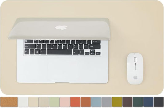 Cork Desk Mat - Small Dual - Sided Desk Pad for Office and Home - Desk Organization and Accessories - Ideal for Large Mouse Pad and Small Desk Mats on Top of Desks(Beige,23.6"x 13.8") | Desk Pads Blotters - TrueDesk
