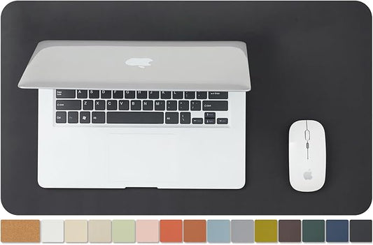 Cork Desk Mat - Small Dual - Sided Desk Pad for Office and Home - Desk Organization and Accessories - Ideal for Large Mouse Pad and Small Desk Mats on Top of Desks(Black,23.6"x 13.8") | Desk Pads Blotters - TrueDesk