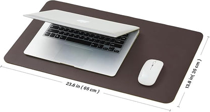 Cork Desk Mat - Small Dual - Sided Desk Pad for Office and Home - Desk Organization and Accessories - Ideal for Large Mouse Pad and Small Desk Mats on Top of Desks(Coffee,23.6"x 13.8") | Desk Pads Blotters - TrueDesk