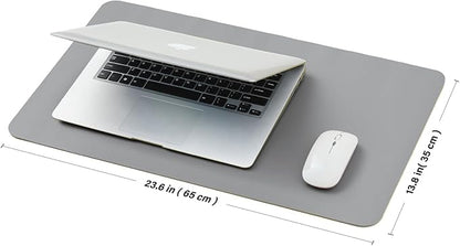 Cork Desk Mat - Small Dual - Sided Desk Pad for Office and Home - Desk Organization and Accessories - Ideal for Large Mouse Pad and Small Desk Mats on Top of Desks(Gray,23.6"x 13.8") | Desk Pads Blotters - TrueDesk