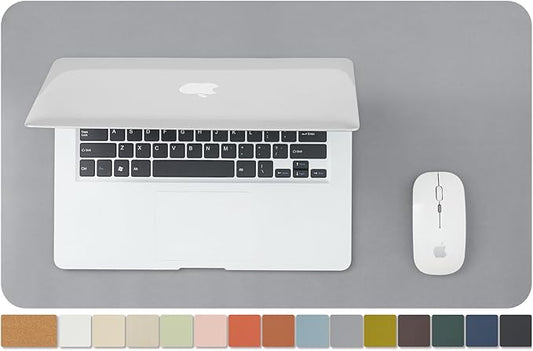 Cork Desk Mat - Small Dual - Sided Desk Pad for Office and Home - Desk Organization and Accessories - Ideal for Large Mouse Pad and Small Desk Mats on Top of Desks(Gray,23.6"x 13.8") | Desk Pads Blotters - TrueDesk