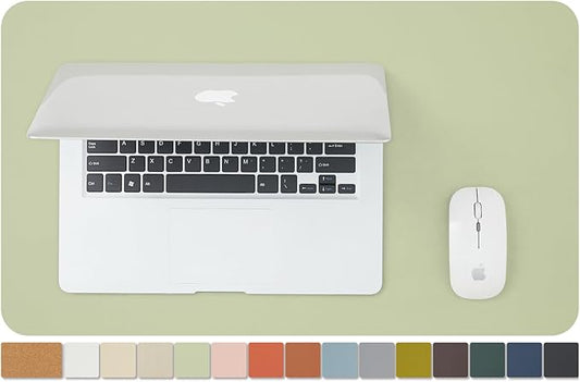 Cork Desk Mat - Small Dual - Sided Desk Pad for Office and Home - Desk Organization and Accessories - Ideal for Large Mouse Pad and Small Desk Mats on Top of Desks(Light Green,23.6"x 13.8") | Desk Pads Blotters - TrueDesk