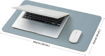 Cork Desk Mat - Small Dual - Sided Desk Pad for Office and Home - Desk Organization and Accessories - Ideal for Large Mouse Pad and Small Desk Mats on Top of Desks(Light Blue,23.6"x 13.8") | Desk Pads Blotters - TrueDesk
