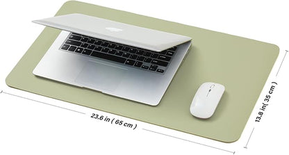 Cork Desk Mat - Small Dual - Sided Desk Pad for Office and Home - Desk Organization and Accessories - Ideal for Large Mouse Pad and Small Desk Mats on Top of Desks(Light Green,23.6"x 13.8") | Desk Pads Blotters - TrueDesk