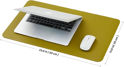 Cork Desk Mat - Small Dual - Sided Desk Pad for Office and Home - Desk Organization and Accessories - Ideal for Large Mouse Pad and Small Desk Mats on Top of Desks(Olive Green,23.6"x 13.8") | Desk Pads Blotters - TrueDesk