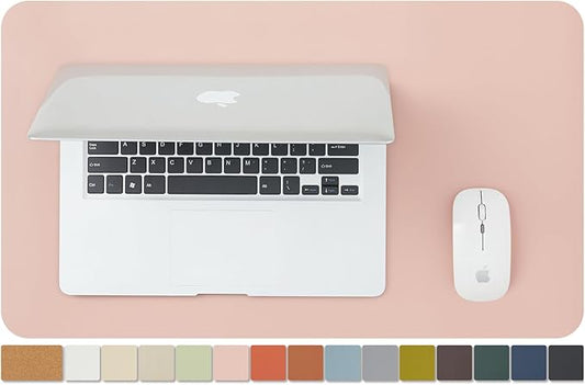 Cork Desk Mat - Small Dual - Sided Desk Pad for Office and Home - Desk Organization and Accessories - Ideal for Large Mouse Pad and Small Desk Mats on Top of Desks(Pink,23.6"x 13.8") | Desk Pads Blotters - TrueDesk