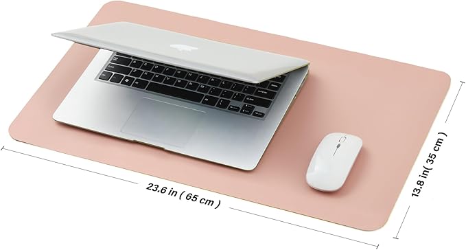 Cork Desk Mat - Small Dual - Sided Desk Pad for Office and Home - Desk Organization and Accessories - Ideal for Large Mouse Pad and Small Desk Mats on Top of Desks(Pink,23.6"x 13.8") | Desk Pads Blotters - TrueDesk